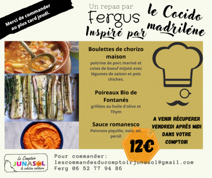 Plat de Fergus de la semaine